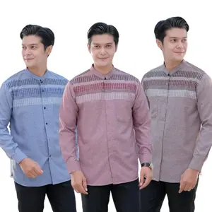 BAJU KOKO SULTAN MOTIF LENGAN PANJANG Katun Lembut Muslim Sultan