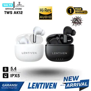 SALYS LENTIVEN HEADSET Earbuds TWS Wireless Earphone Bluetooth 5.4 Hi-Res Audio IPX5 Garansi 1 Tahun W14
