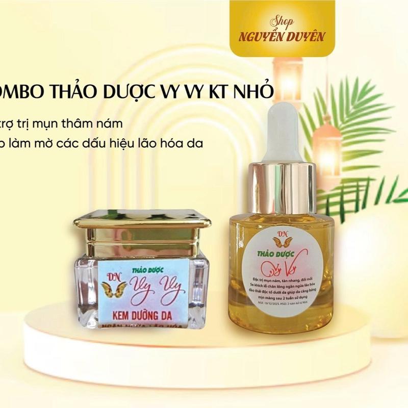 combo THẢO DƯỢC NHỎ 2 món Vy Vy trị mụn thâm nám đồi mồi trắng da