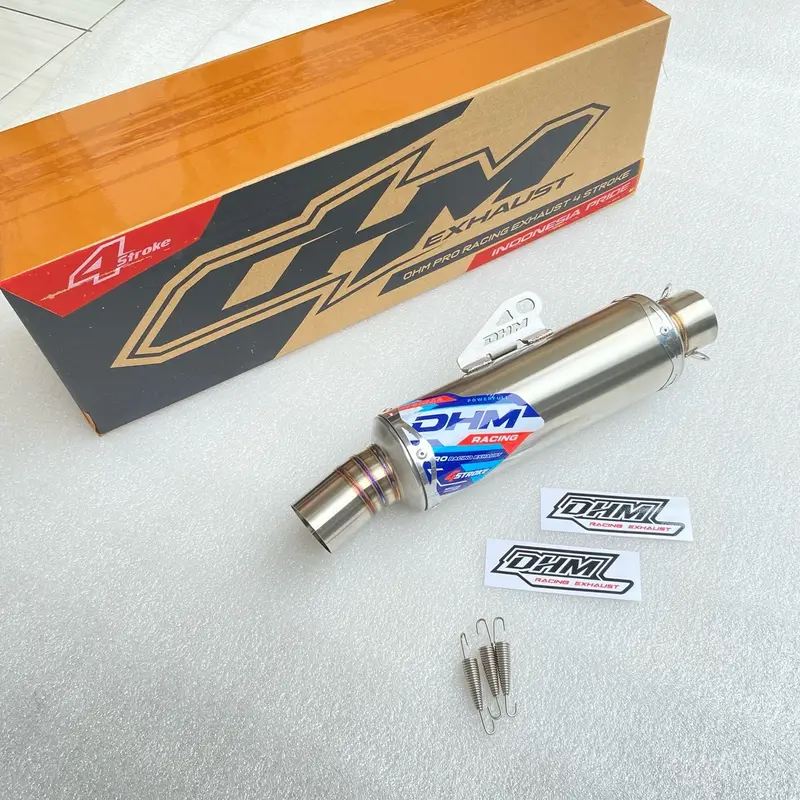Silincer Knalpot All Matic Inlet 38/42/45/50 Original DHM Racing Exhaust Motorcycle Kendaraan Mesin 0