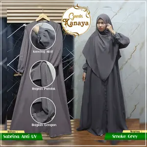 (CRS) Gamis Kanaya Set Pashmina Sabrina Anti UV Premium