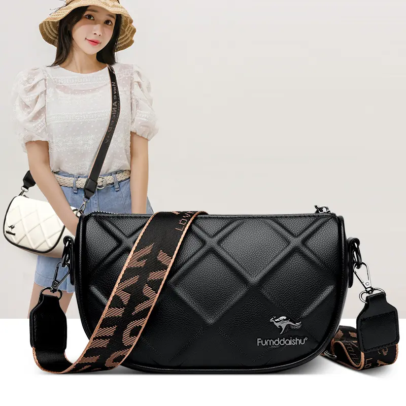 PU Leather Women Crossbody Bag Summer New Shoulder Bags For Girls Large Capacity Storage Bags Waterproof Messenger Bags