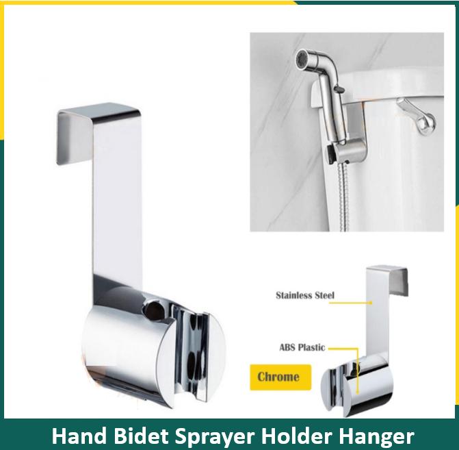 Black Stainless Steel Bidet Sprayer Holder – Wall Or Tank Mount, Sturdy Hook For Handheld Shower Wand, Easy Installation, Bathroom Accessory