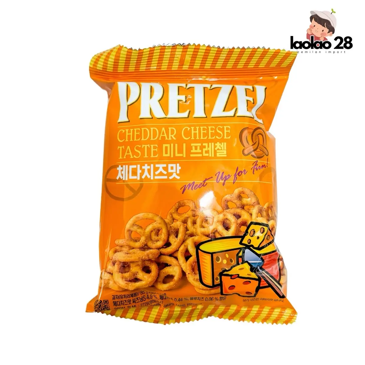 Samjin Pretzel Korea Beef Spicy, Seafood, Cheese, Wasabi, And Tteobokki