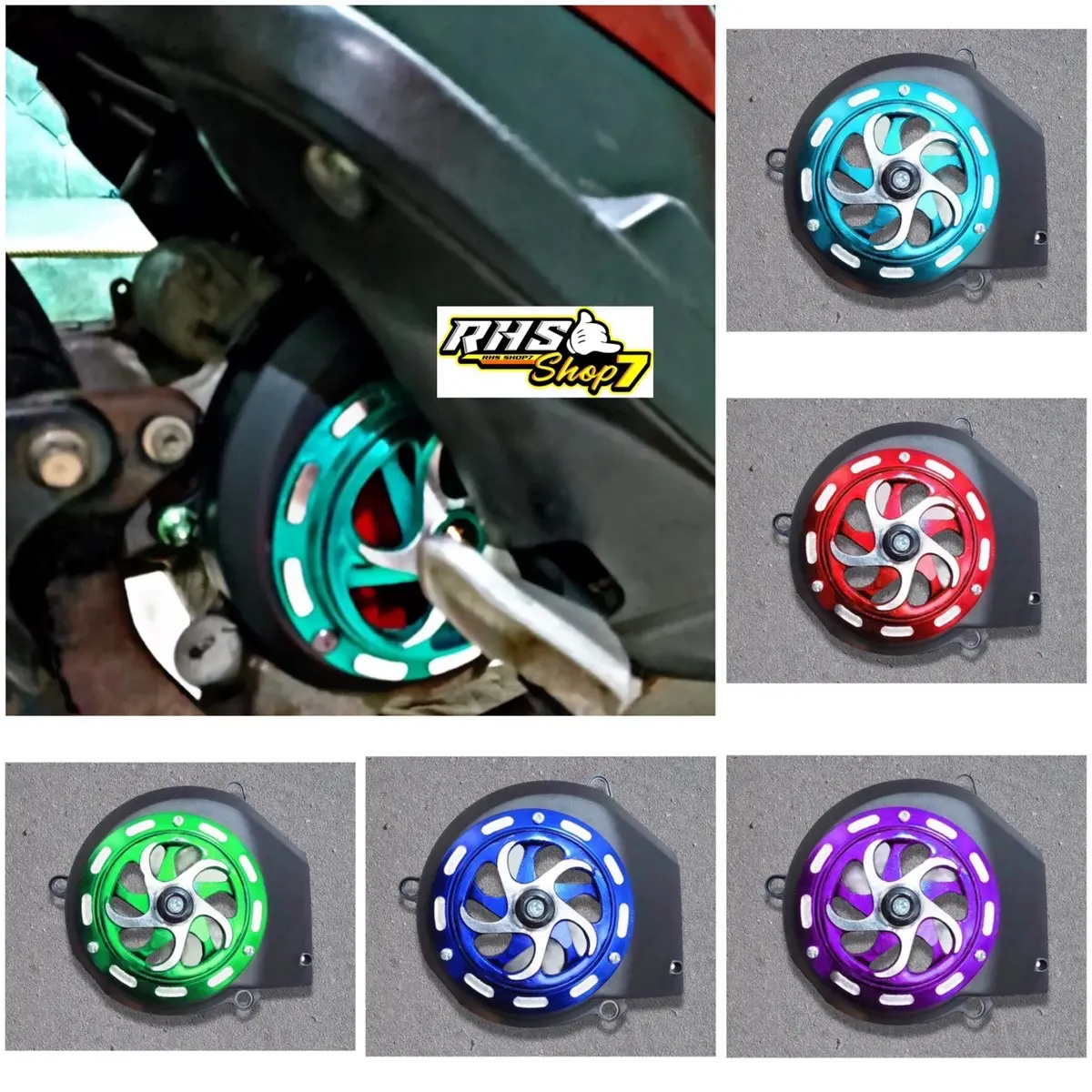Tutup cover kipas mesin set spinner putar almunium pnp yamaha mio sporty mio smile mio soul nouvo 5tl