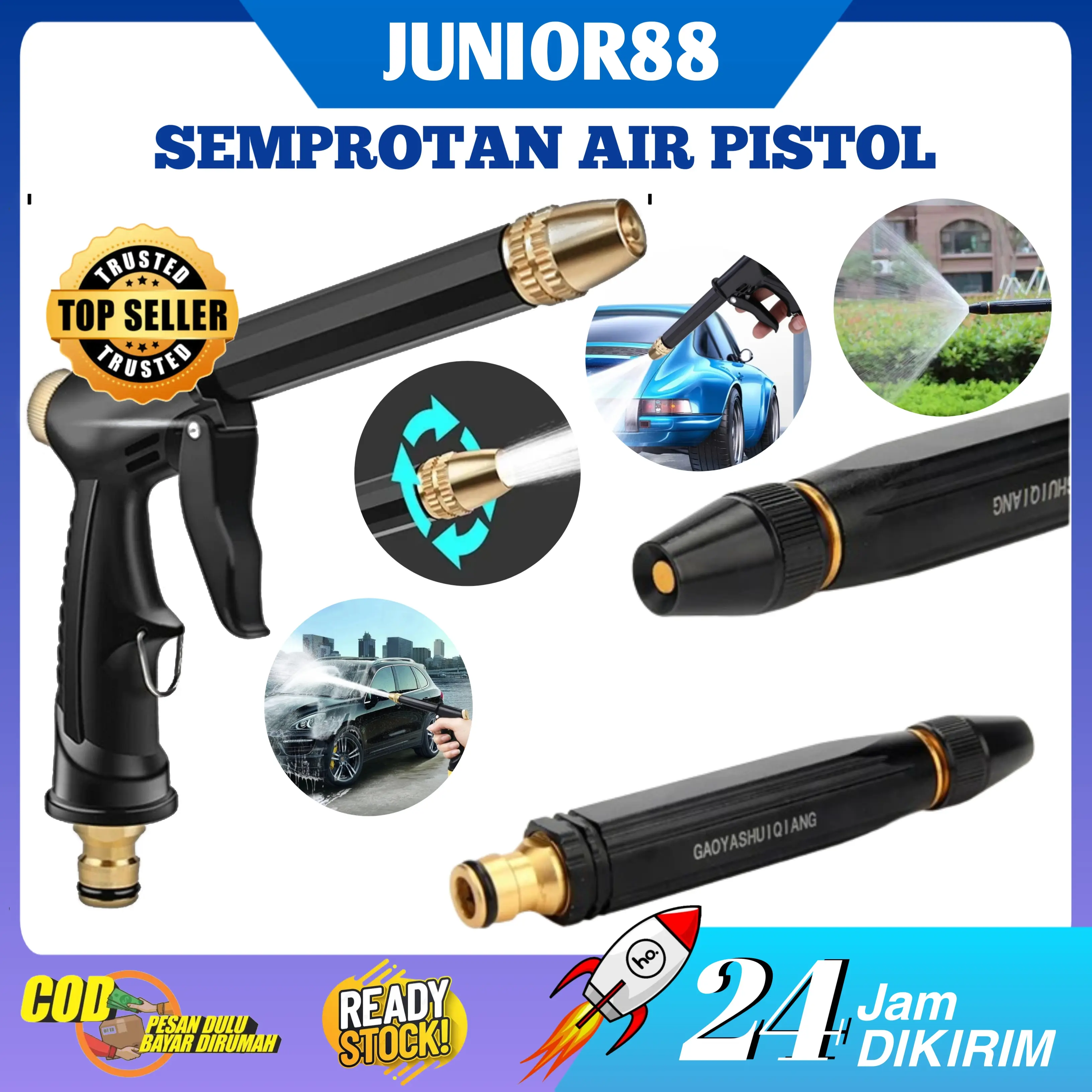 Semprotan Air Cuci Motor dan Mobil Kepala Semprotan Steam Alat Siram Taman Perkebunan Super Kencang