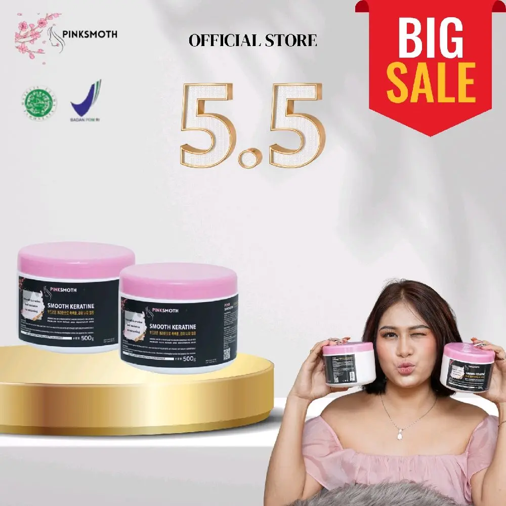 BELI 1 GET 1 - PINKSMOTH KERATINE SMOTING HAIRCARE   Perawatan Melembutkan