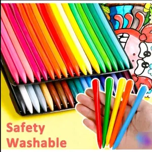 CRAYON Set Anti Air Isi 12-24-36 Safety Washable Pensil Warna Anak-anak