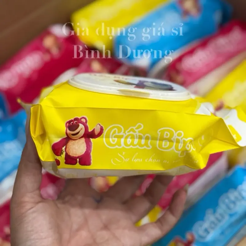 SIÊU RẺ COMBO 10 gói khăn ướt thương hiệu BIBO 400gr an toàn cho trẻ sơ si.nh ( trọng lượng khăn khô chưa tính nước 250gr) 2
