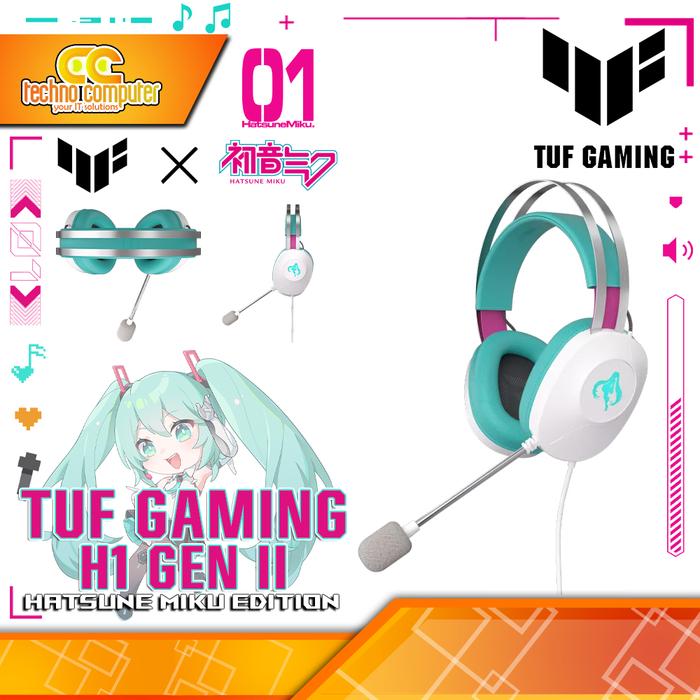 Gambar HEADSET ASUS TUF Gaming H1 Gen II Hatsune Miku Edition - Gaming Headset dari Techno Computer Bali Kota Denpasar Tokopedia