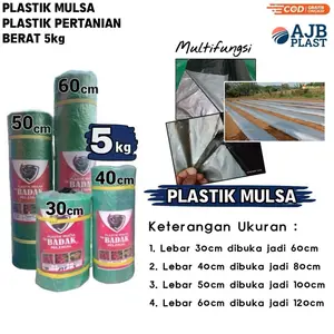 plastik mulsa 5kg hitam perak 120cm 100cm 80cm 60cm plastik cabe plastik pagar sawah plastik perkebunan plastik UV plastik packaging plastik roll Tanaman