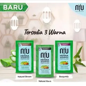 NYU Henna Shampoo Hair Colour Perwarna Rambut Sachet Alami Color