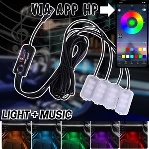 LAMPU LED + MUSIK KOLONG APP DASHBOARD MOBIL RGB MUSIC APLIKASI HP CONTROL UNIVERSAL