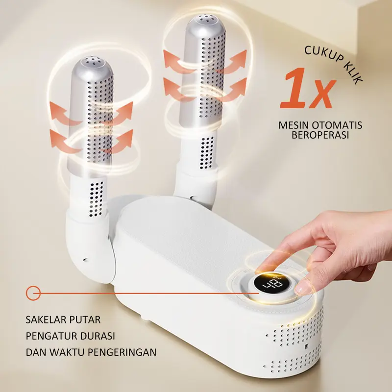 POPIC Pengering Sepatu Elektrik Shoe Dryer 200W 220V Penghilang Bau Sepatu Pria Wanita Alat Pengering sepatu elektrik Enghilang bau instan 1
