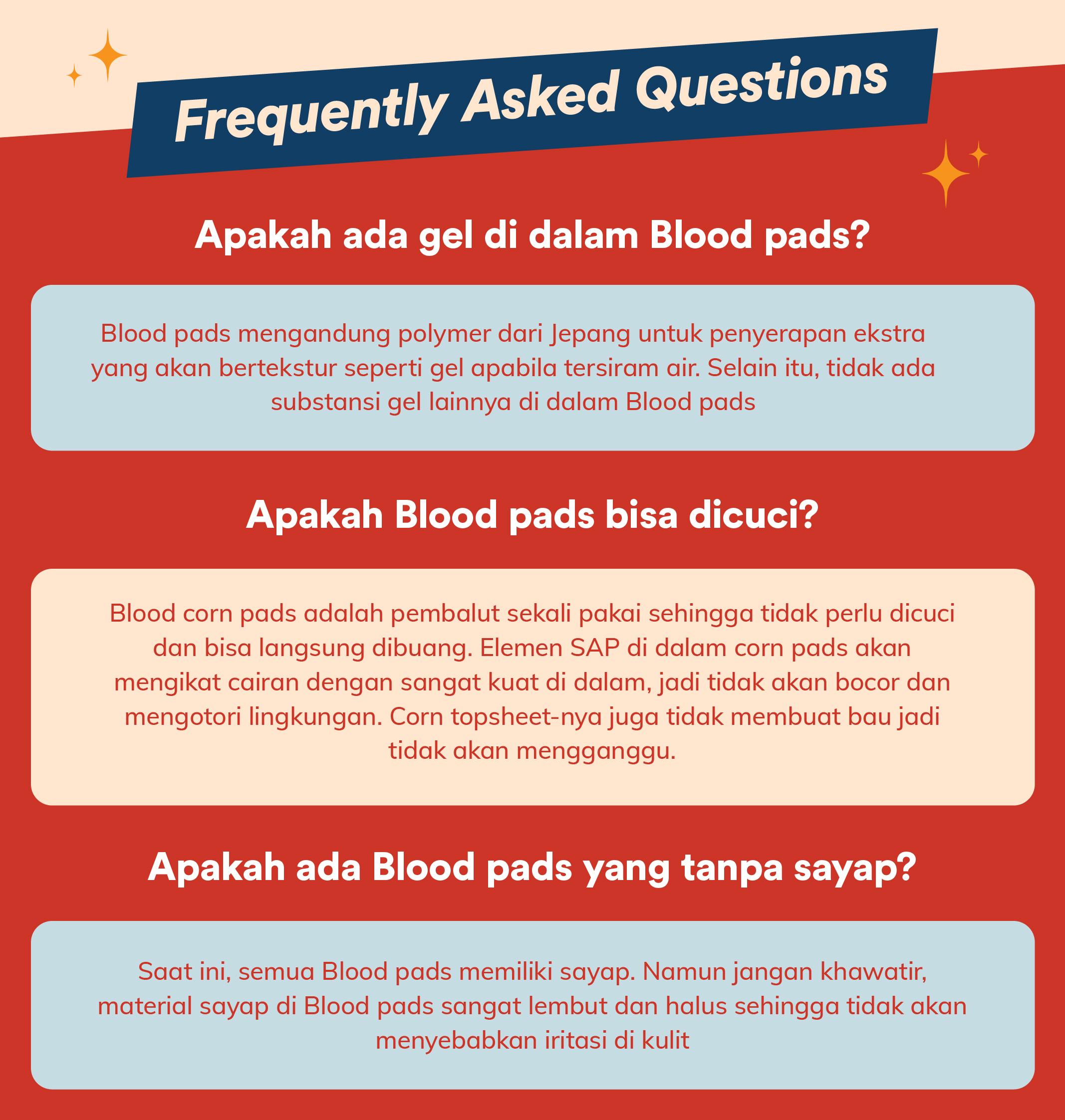 Pembalut Jagung Blood 29cm | Blood Corn Pads 29cm - Bebas Gatal & Ultra Thin - Bundle 3 Packs