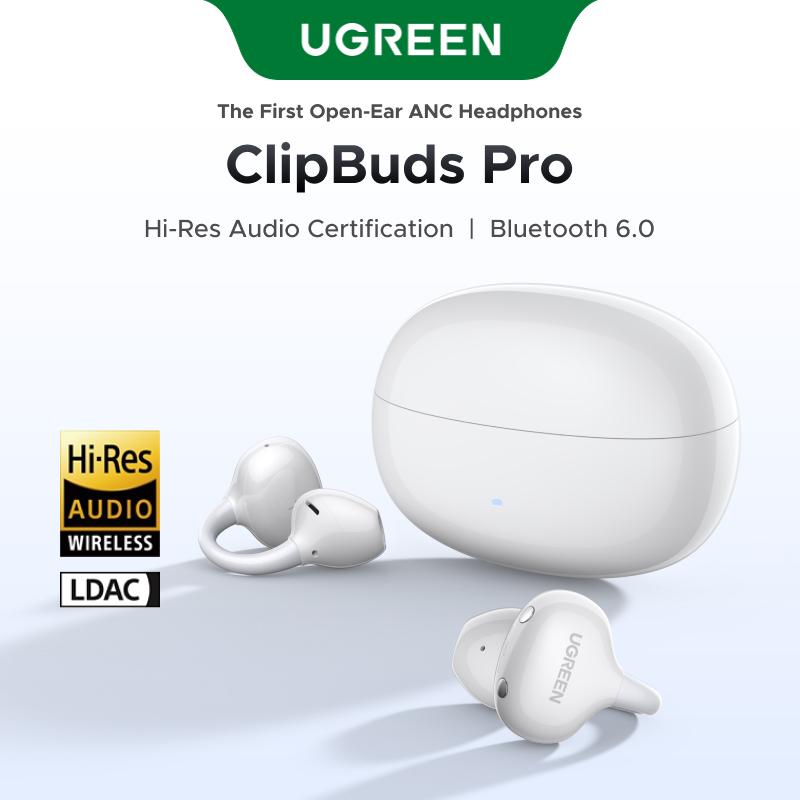 UGREEN ClipBuds Pro ANC, Kẹp tai nghe không dây Bluetooth, Âm thanh Hi-Res, Thời gian chơi 32H, Chống nước IPX5, Bluetooth 6.0 Compatible with iPhone 17 Pro Max, 16, 15, 14