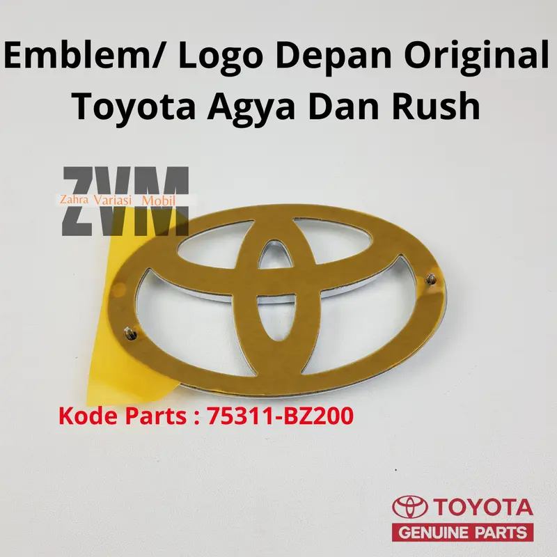 Toyota Emblem Logo Depan Original Toyota Agya Dan Rush/ Emblem Logo Depan Grill Grille Radiator Toyota Rush Agya 75311-BZ200 1