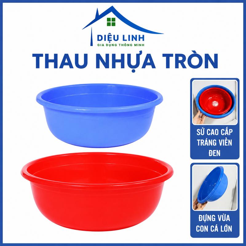Thau Nhựa Tròn 2T5, thau đựng đồ cỡ nhỏ - Đại Đồng Tiến