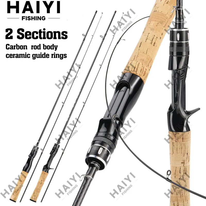 1.68/1.8m/2.1m Baitcasting Spinning Serat Kaca 2 Section Lure Fishing Rods Casting Weight 0.5-8g Power Ultralight Lure Trout Mini Pole 0