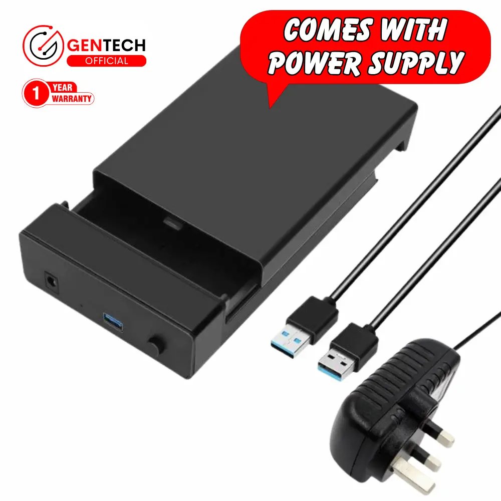 (SG) 3.5” Hard Disk Enclosure Superspeed USB 3.0 – Supports All HDD SSD Hard Drive External Portable for Windows Mac Linux for PC Computer Laptop Phone Tablet