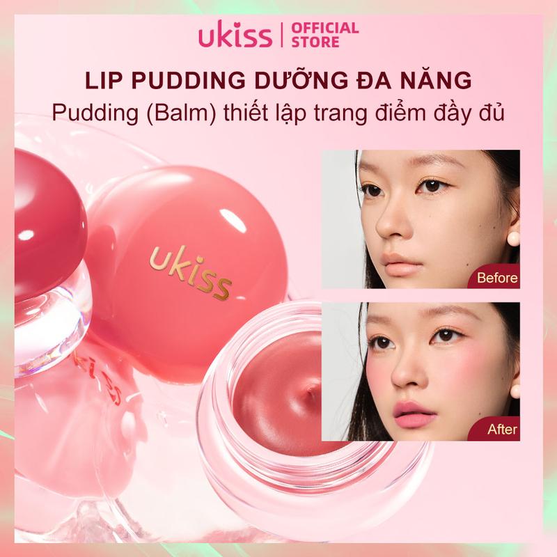 UKISS Kem Dưỡng Môi & Má Pudding 4.2g Son Bóng Đa Năng Phấn Má Hồng Và Phấn Mắt Mỹ Phẩm Trang Điểm Phụ Nữ