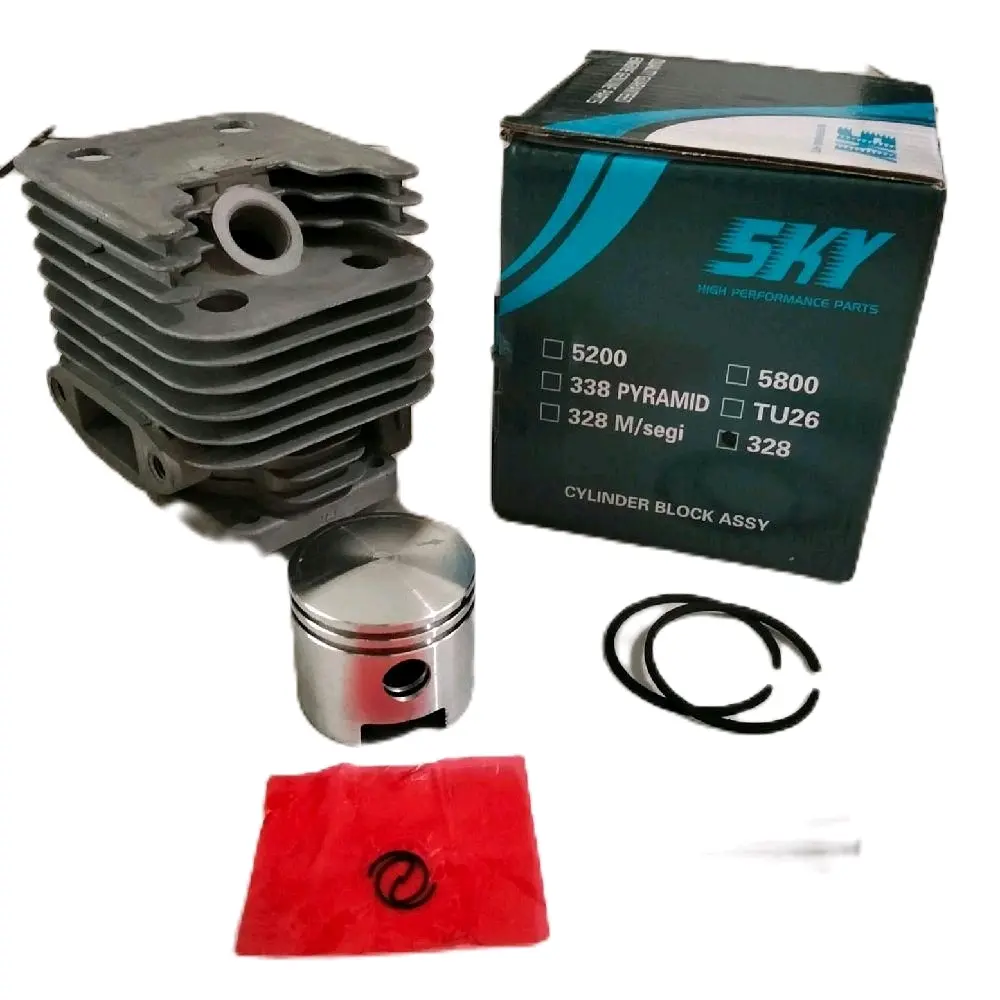 328 3001 Cylinder Silinder Block Blok Persegi Segi 4 Petak Boring Poring Puring Assy Komplit Mesin Potong Rumput 2 Tak