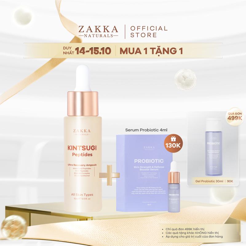 [MINISIZE] Tinh Chất Kintsugi Peptides Ultra Recovery Ampoule Zakka Naturals 15ml