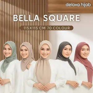 Jilbab Bella Square Premium | Hijab Kerudung Segi Empat Polycotton