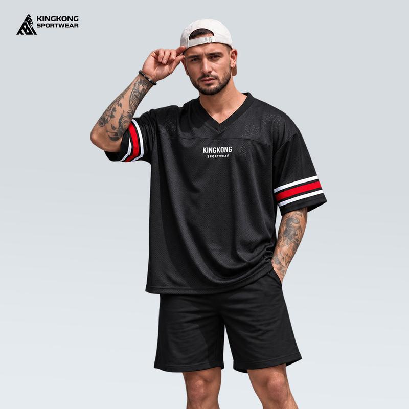 Áo Thun KingKong Mè Lưới Sọc Thể Thao - Local Brand TB KINGKONG SPORT WEAR