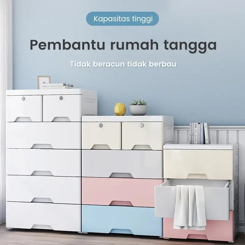 【VALUEDA】Lemari Pakaian/Lemari Pakaian Anak/Lemari Import/Kabinet Drawer Storage Cabinet Ukuran Jumbo Penyimpanan rumah 1