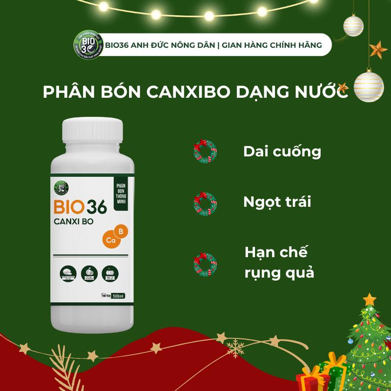 Phân Bón Bio36 Canxi Bo Dưỡng Quả Dai Cuống Dạng Nước