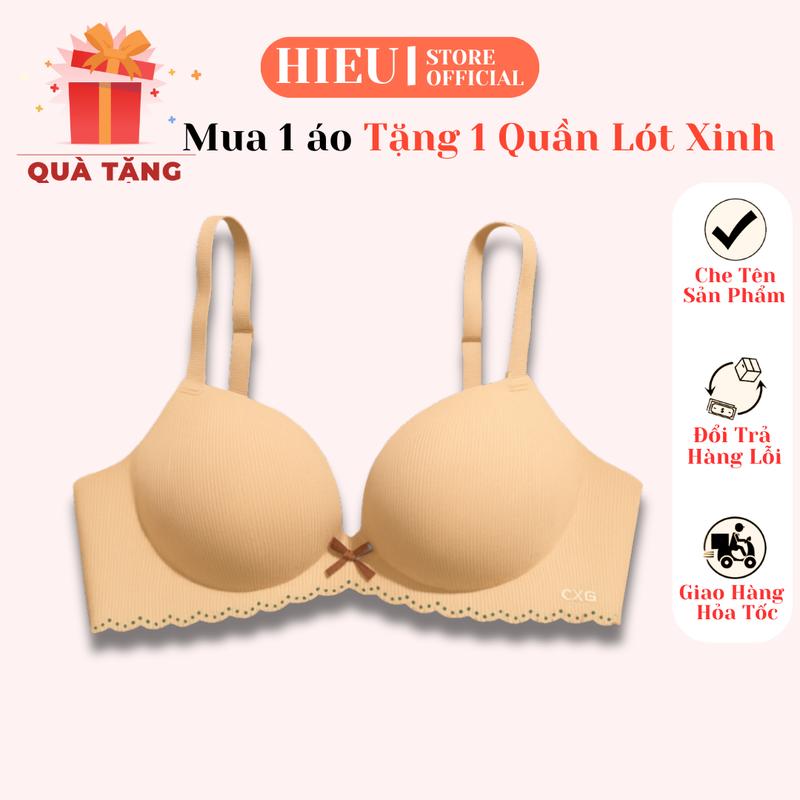 Mua 1 Áo Tặng 1 Quần Áo Ngực Su Đúc Không Gọng Đệm 2.5Cm Chất Liệu Mềm Mại Thoáng Mát - HA60