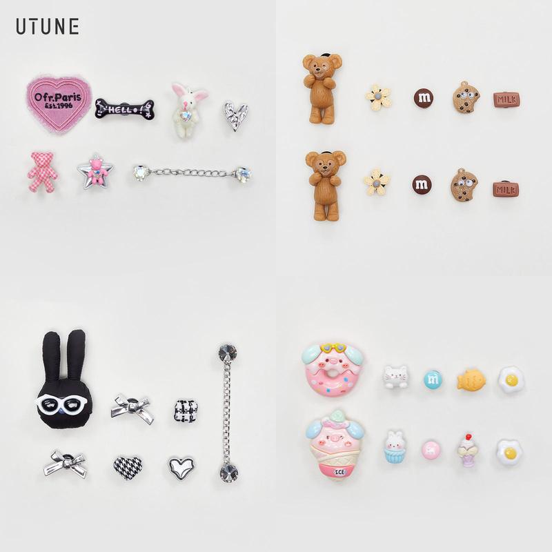 UTUNE Phụ Kiện Sticker Dép DIY Mặt Dán Hình Dễ Thương