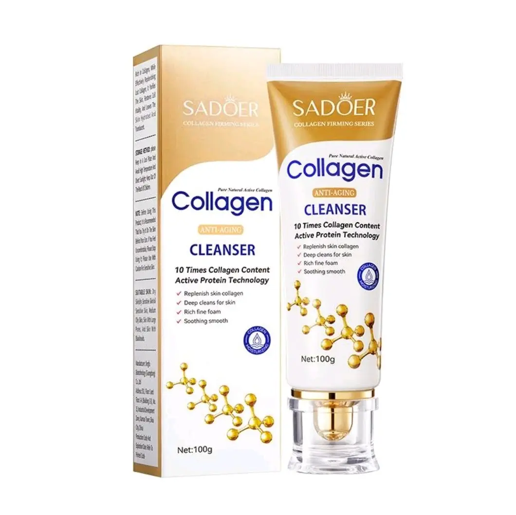 SADOER Collagen Anti Aging Cleanser Korea Sabun Cuci Muka Glowing Ampuh Mencerahkan Wajah Kusam
