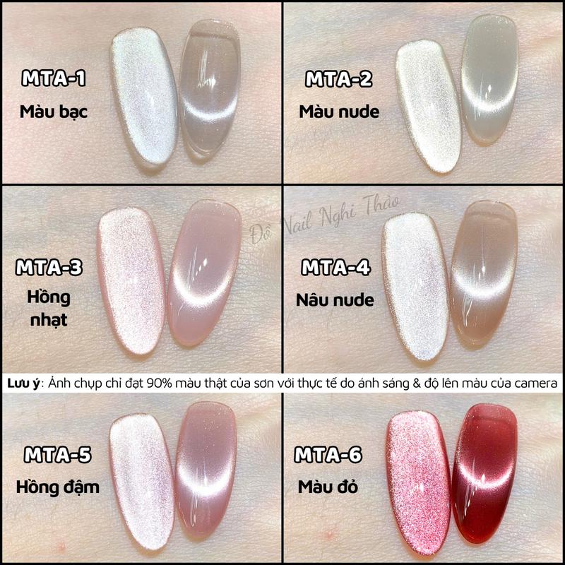 Set sơn gel mắt mèo thạch anh RAMYLA 12 màu [Tặng kèm nam châm chữ nhật+thanh tạo mắt mèo trái tim] 4