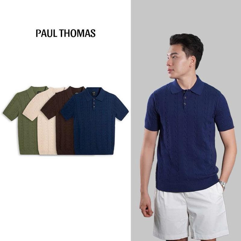  Áo polo dệt kim nam vặn thừng - Paul Thomas Menswear 