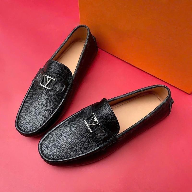 Giầy Da Nam B.VL03 phối hoạ tiết da bò thật vân miu mềm mại sang trọng mũi tròn đế Cao Su Nhung GiàY đi làm đi chơi dễ phối đồ