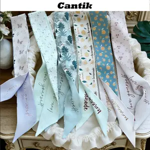 [Cantik]Syal Motif Bunga Buah Segar Wanita Kerchief Lembut Berbagai Varian B644