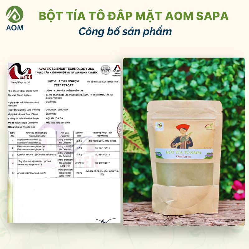 Bột Tía Tô Đắp Mặt A OM SAPA Skincare dưỡng da cấp ẩm, giảm thâm nám - Dung tích 50g 5