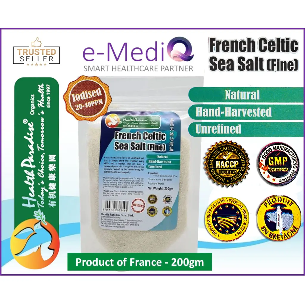 Health Paradise French Celtic Sea Salt [for Cooking Food] (Exp: Nov/2028) garam
