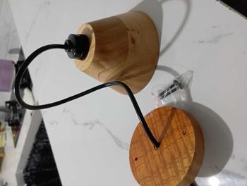 Product Review of lampu gantung minimslis ufo lampu gantung easthetik Bohlam Kayu Minimalis from A**i 0