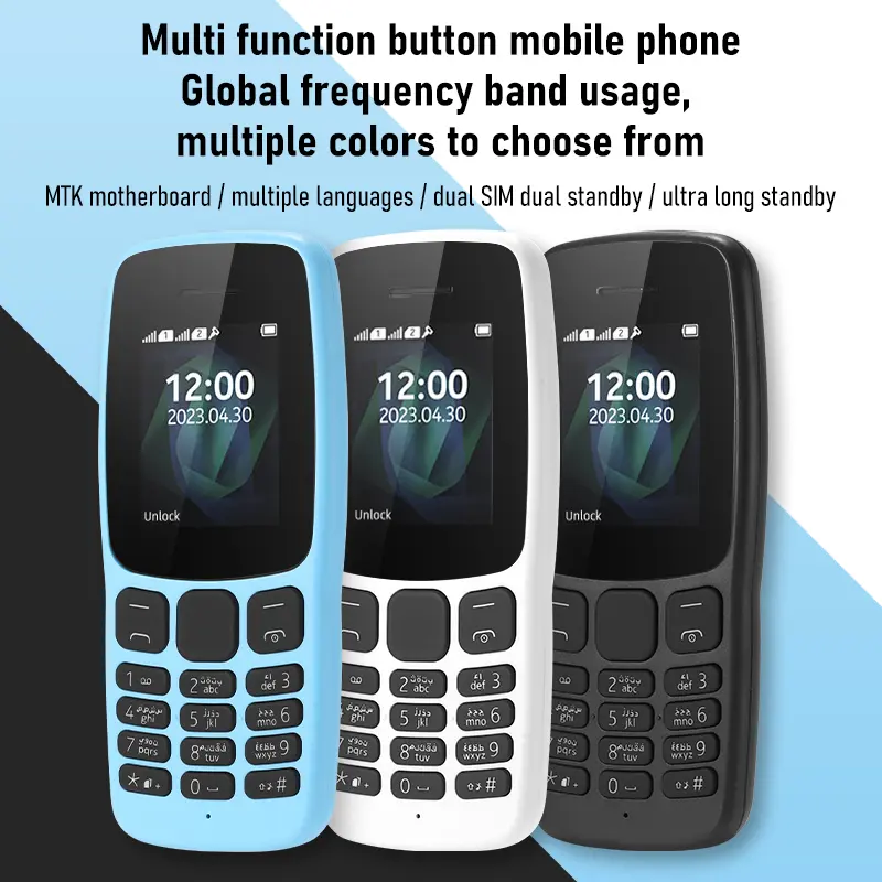 Telefon Bimbit, Baru Lurus Butang Mesin, Mikrofon 2G berputar N106, Fungsi Perkataan Besar, Sedia untuk Digunakan, Reka Bentuk Klasik, Sesuai untuk Dewasa dan Pelajar, Telefon Mini, Kad GSM, Dwi Pelbagai Warna, Sesuai untuk Asia Tenggara