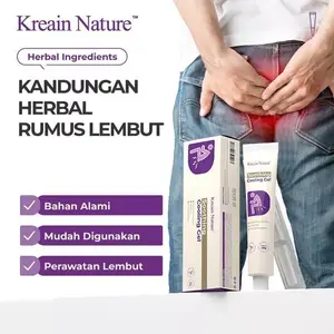 Kreain Nature Gel Wasir Herbal Meredakan Nyeri, Gatal & Peradangan Formula Ekstrak Alami Cepat Terserap & Tidak Lengket