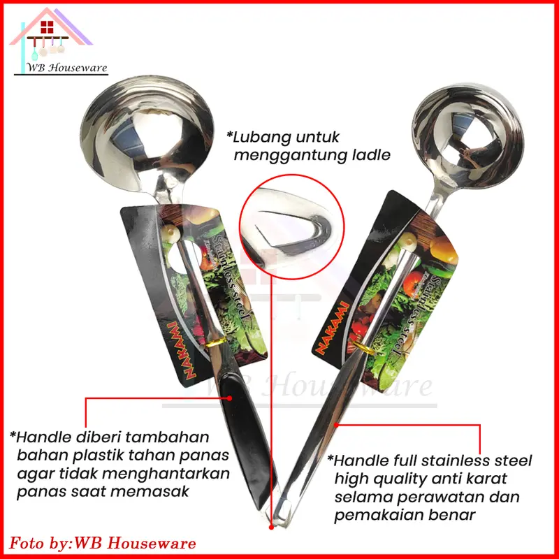 NAKAMI Ladle sodet stainless steel / sutil / ladle gantung premium 2