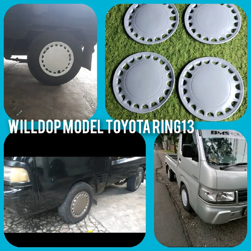 will dop velg mobil Ring 13 penempelan mudah bisa d ripet saja atw d jepit baut.bahan fiber glas yg kuat Accessories Kendaraan 0