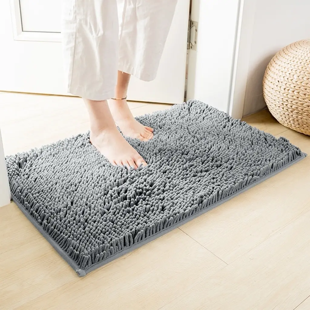 ￼COD - Keset Kaki Cendol Tebal Bulu Microfiber Anti Slip Anti Licin / Floor Mat Lantai Alas Kaki Kamar Mandi Kamar Tidur Dapur Menyerap Air Terlaris Karet