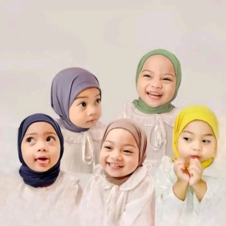 jilbab anak segitiga instan anak usia 1-2-3 tahun kerudung anak jilbab anak