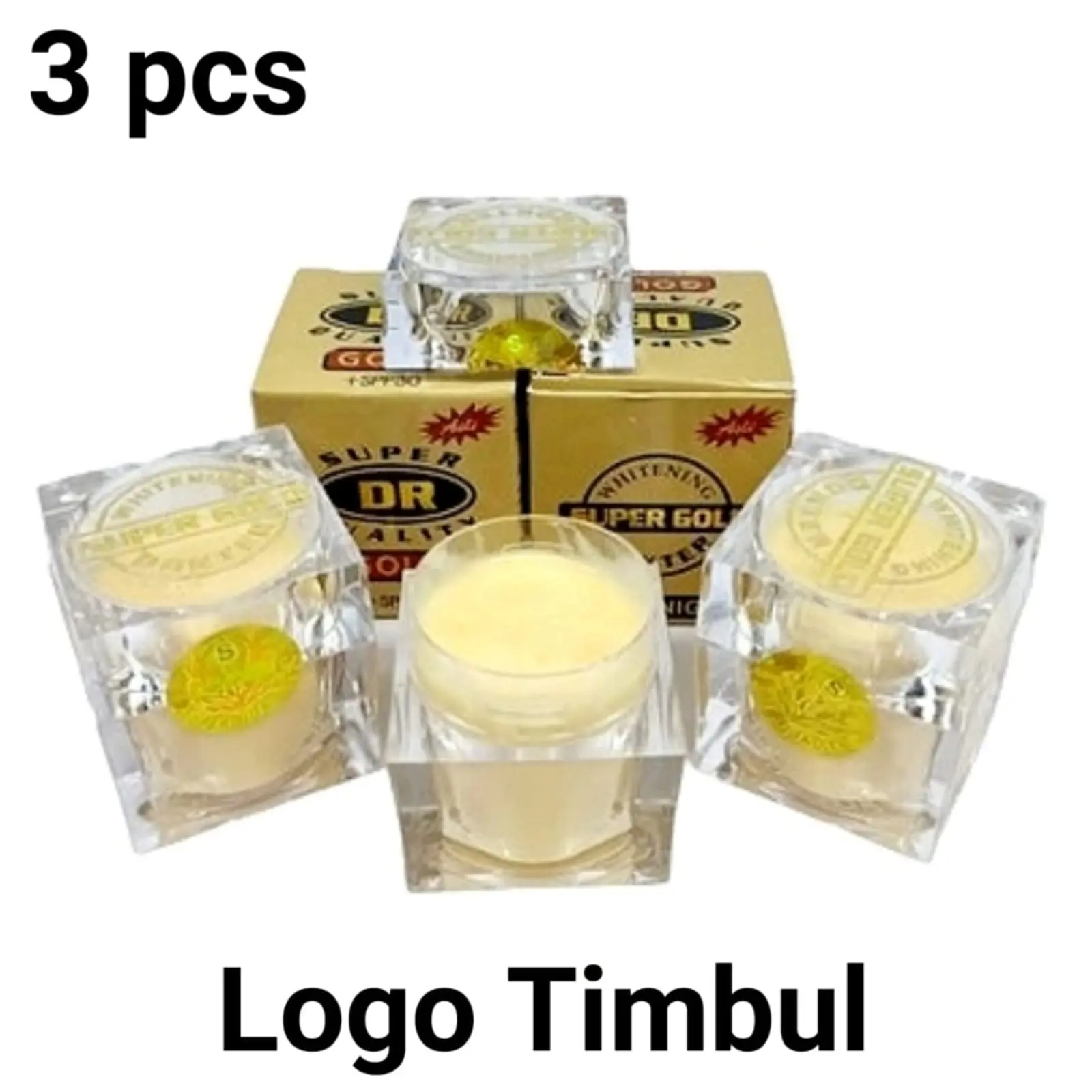 3pcs Cream Dokter Krim DR Gold Super +SPF30 Original Logo Timbul Pelembab Siang Dan Malam