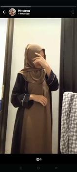 Product Review of ZARQA - Luna Gamis 2 | Abaya gamis sisesa Two Tone List Bisban Polos Muslim Turki Dewasa Remaja Lebaran terbaru 2025 Crinkle Mewah Maxi abaya santri Airflow Simple from n**l 0