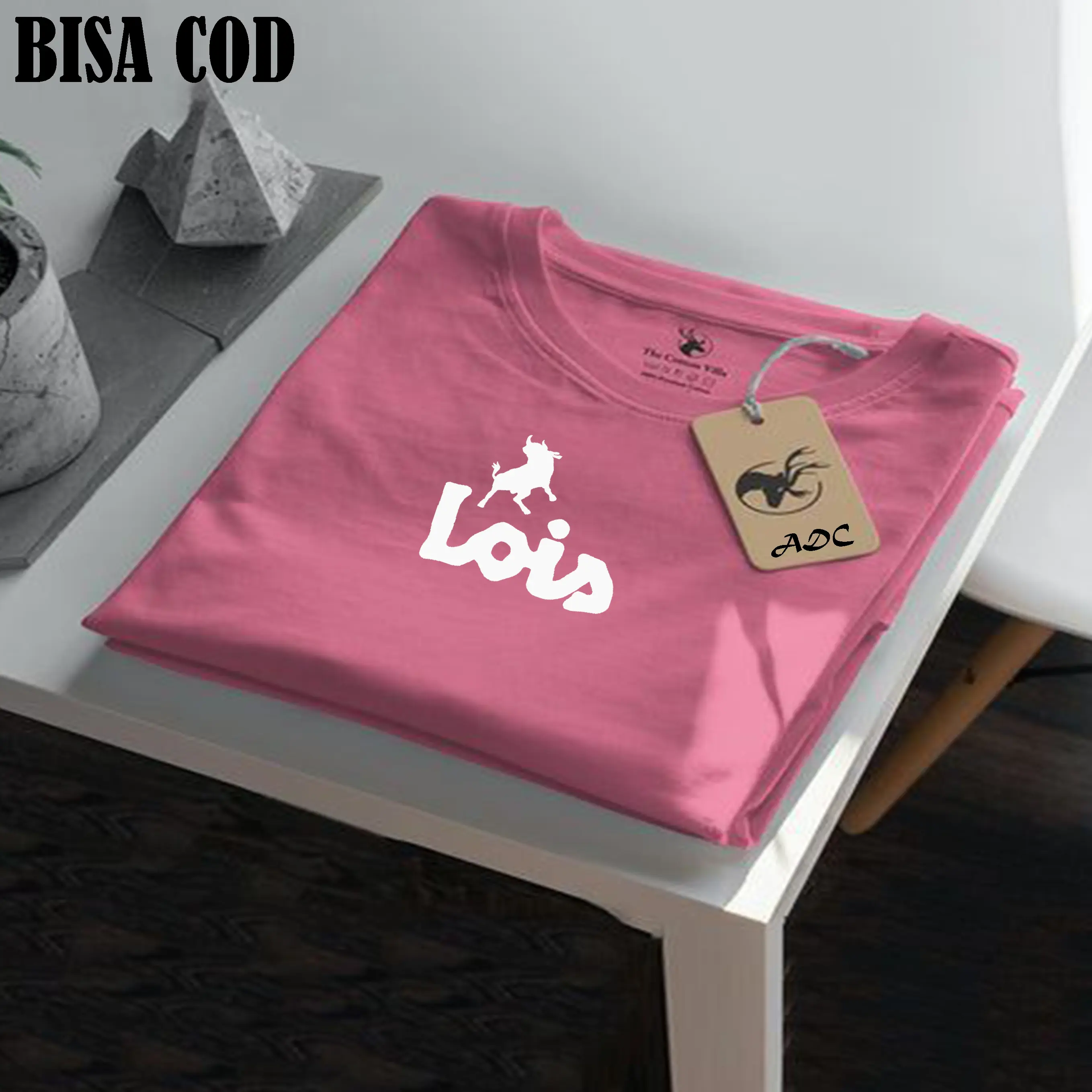 COD!!! Kaos Distro Lengan Pendek Lois Putih / Kaos Distro Premium Cocok Untuk Pria & Wanita Koas Distro Keren